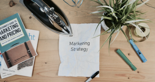 Marketing Strategy paper on a desk