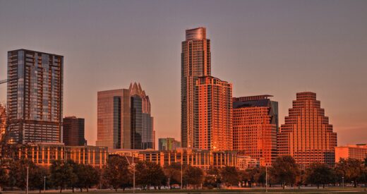 Austin skyline at sunset