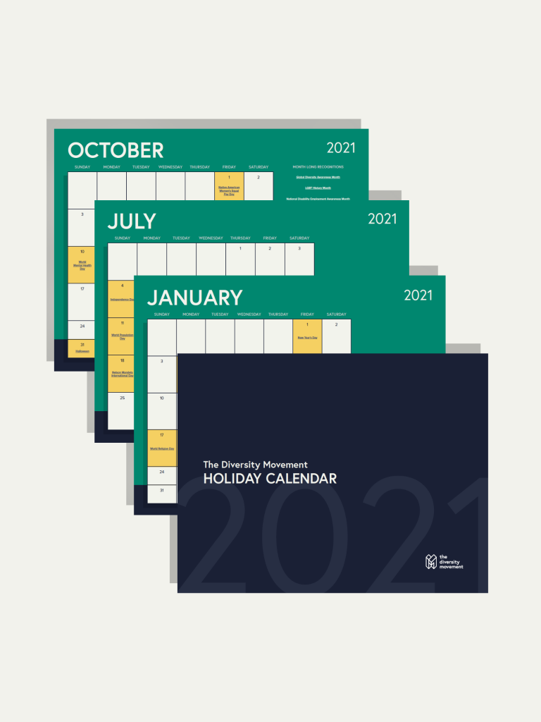 pages from the diversity holidays calendar
