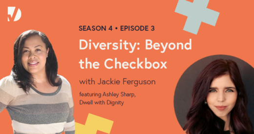 Ashley and Jackie headshots on a Diversity: Beyond the Checkbox podcast episode graphic