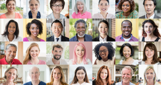 collage of diverse smiling faces