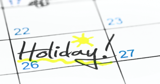 Holiday date in calendar