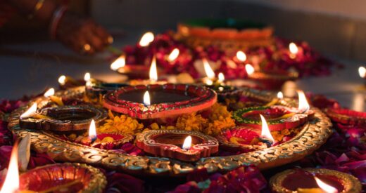 Beautiful combination of diyas and candles layed out beautifully for Diwali. Diwali, india, night, makar sankranti, festival, tradition, culture, ancient, jaipur