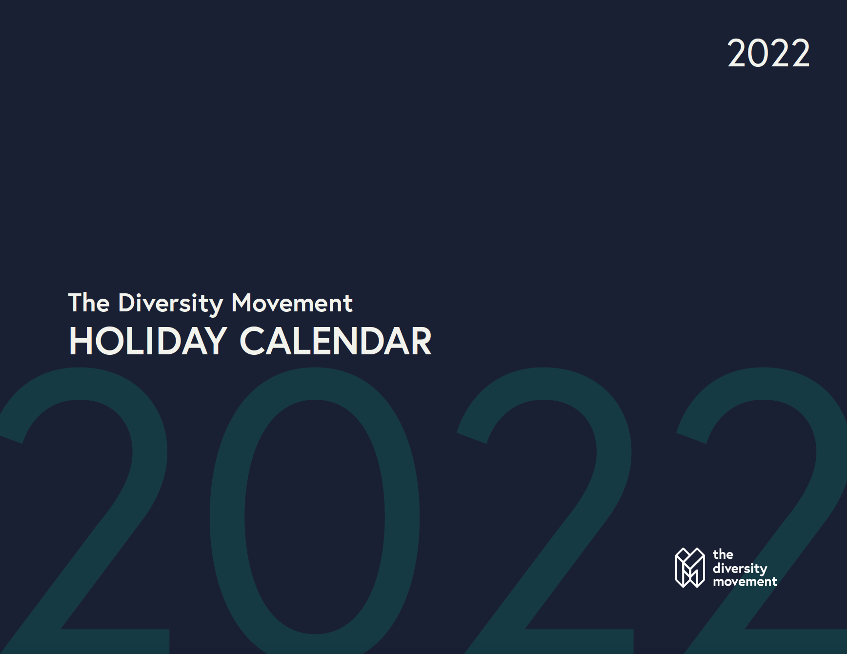 Coverpage of 2022 calendar