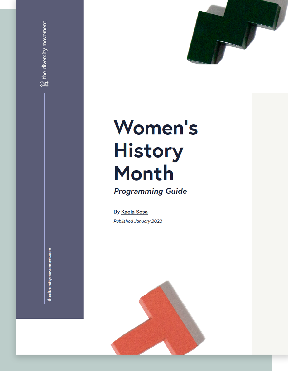 cover page of the Women's History Month guidebook