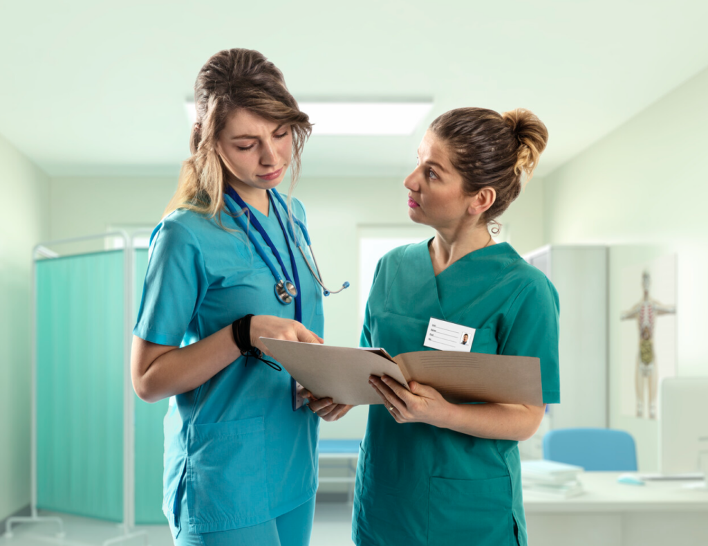 Doctor's Discussing Over File stock photo