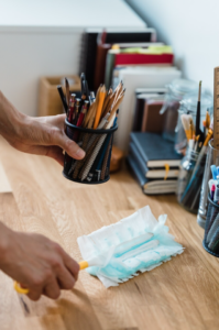 image of someone doing office housework