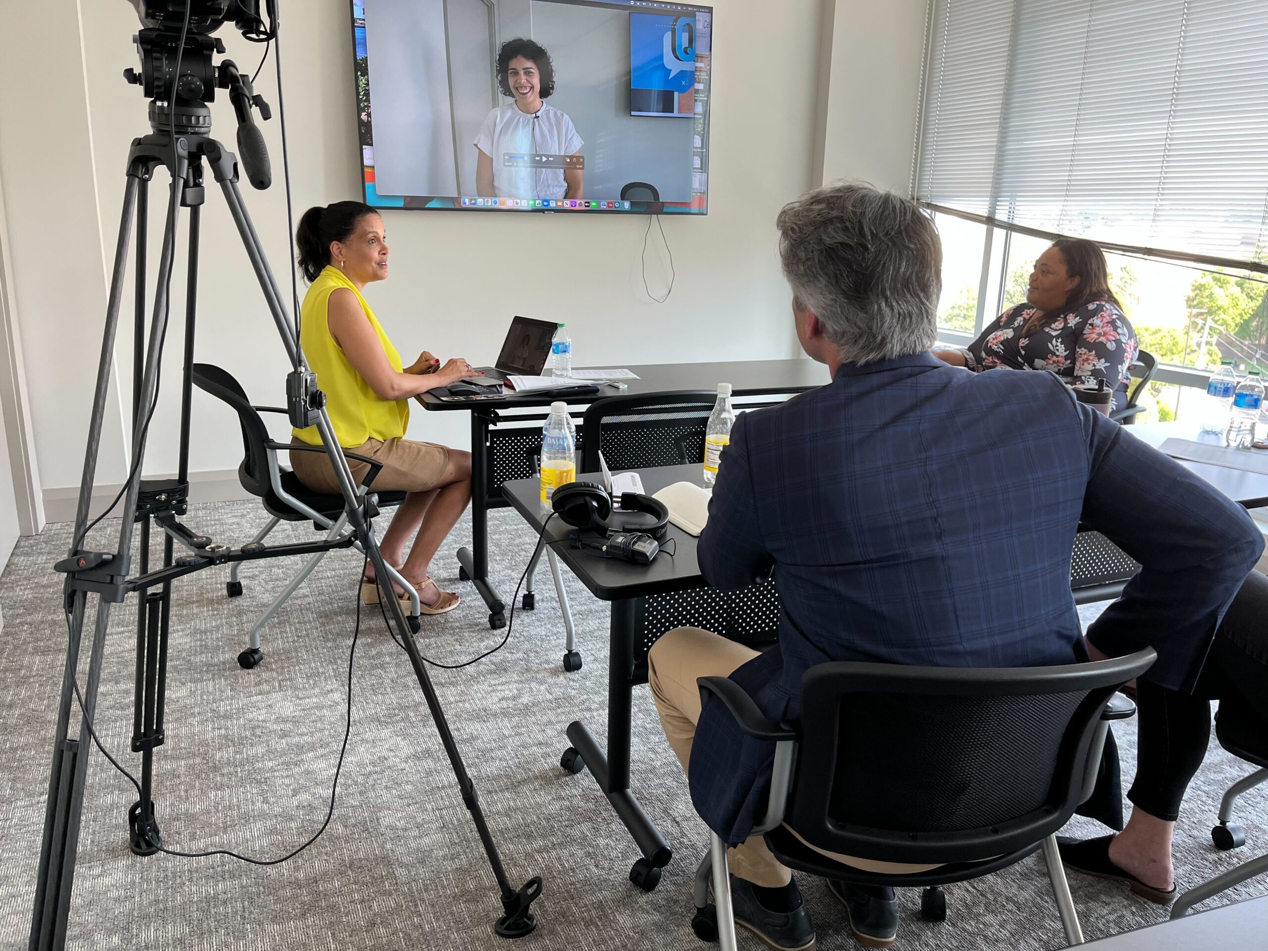 Melanie leading a professional development training in a conference room