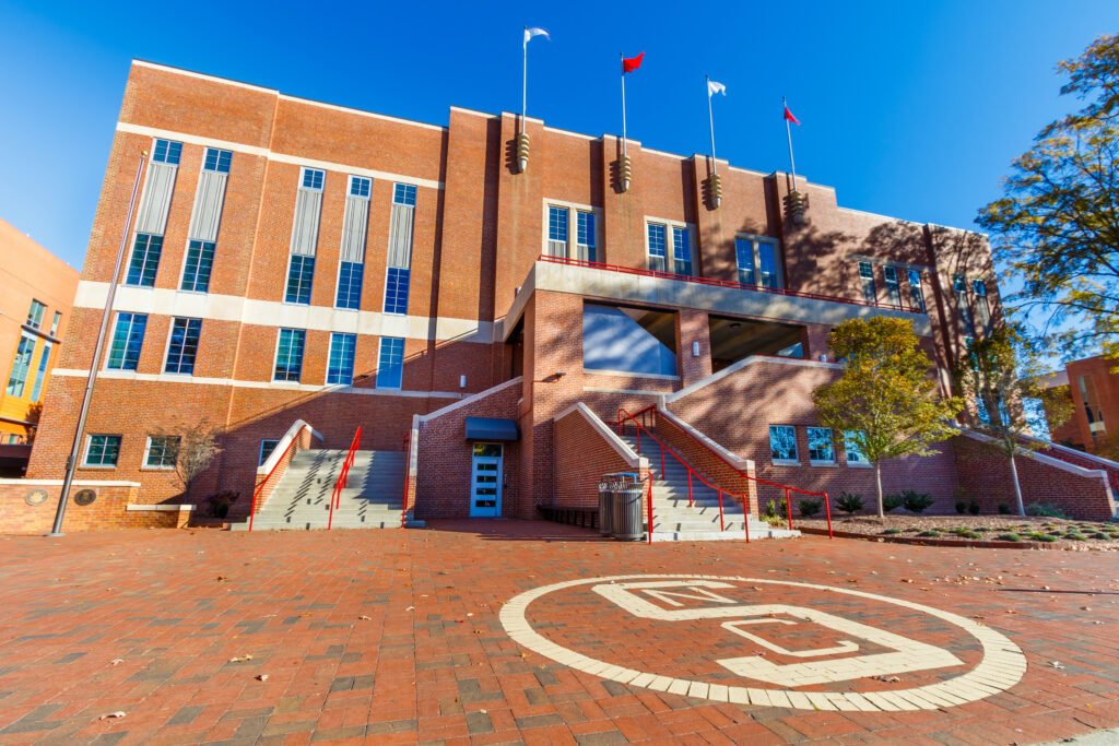 Raleigh, NC, USA - NOVEMBER 24: William Neal Reynolds Coliseum on November 24, 2017 at North Carolina State University in Raleigh, North Carolina.