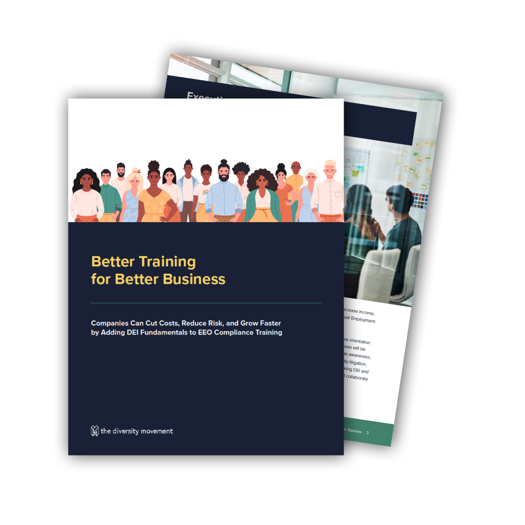 cover page of diversity compliance white paper: a resource for diversity and inclusion training in the workplace