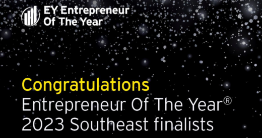 Graphic that reads - EY Entrepreneur of the Year 2023