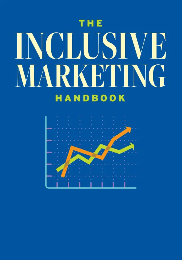 The Inclusive Marketing Handbook cover image featuring an upward trending graph