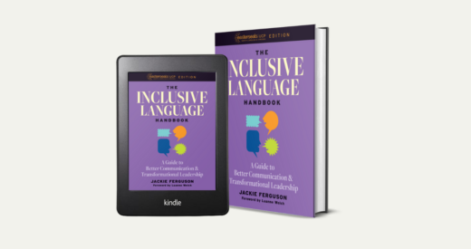 The Inclusive Language Handbook Easterseals Edition book cover on mobile and paperback. Inclusive language for nonprofits