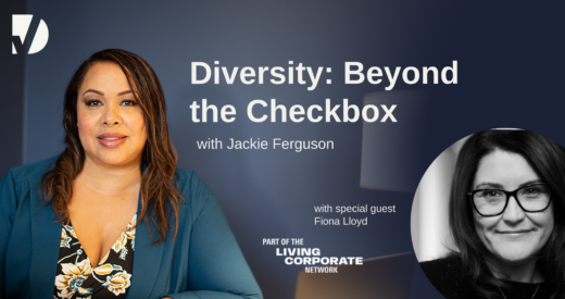Jackie Ferguson gets ready to meet with the next guest on Diversity: Beyond the Checkbox, Fiona Lloyd.