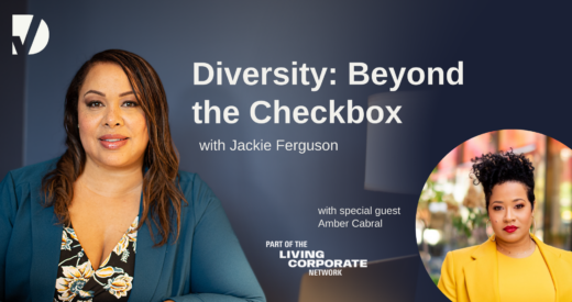 Jackie gets ready to sit down with Amber Cabral on the next episode of Diversity: Beyond the Checkbox.