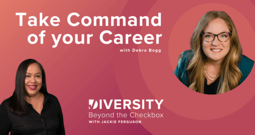 Debra and Jackie headshots on a podcast graphic