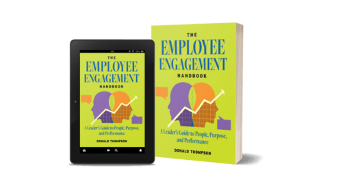 Ebook and Paperback covers of The Employee Engagement Handbook
